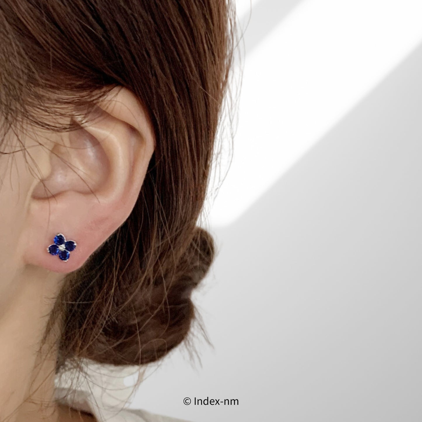 Indigo | Blue Floral Studs