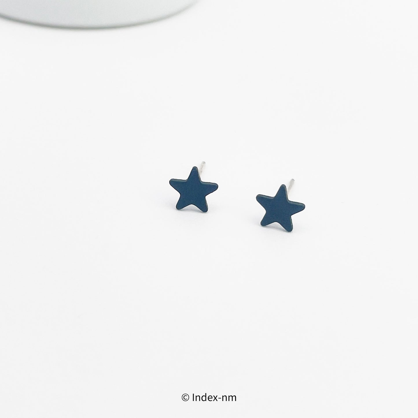 Tiny Black Star Studs Earrings