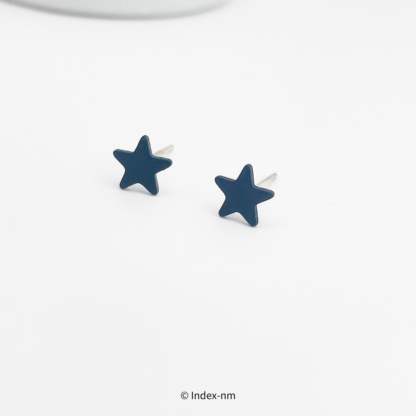 Tiny Black Star Studs Earrings