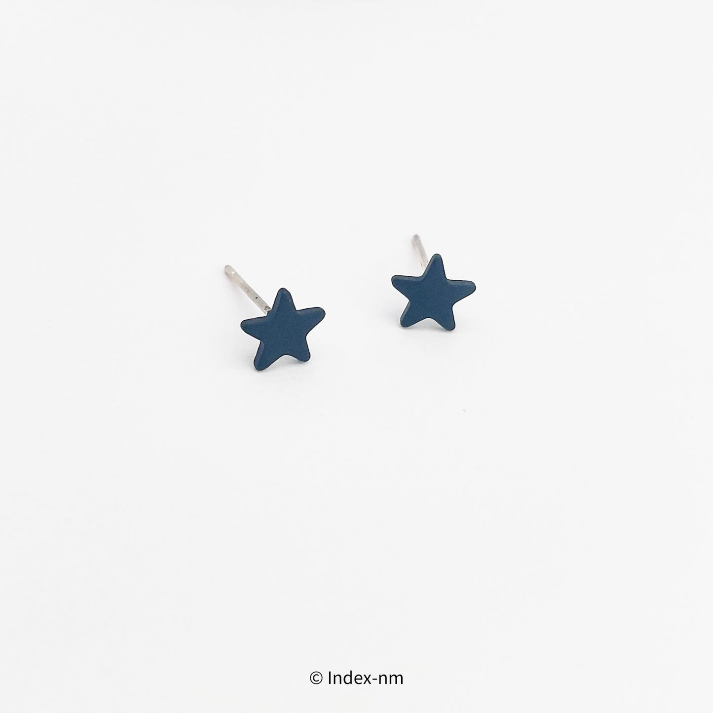 Tiny Black Star Studs Earrings
