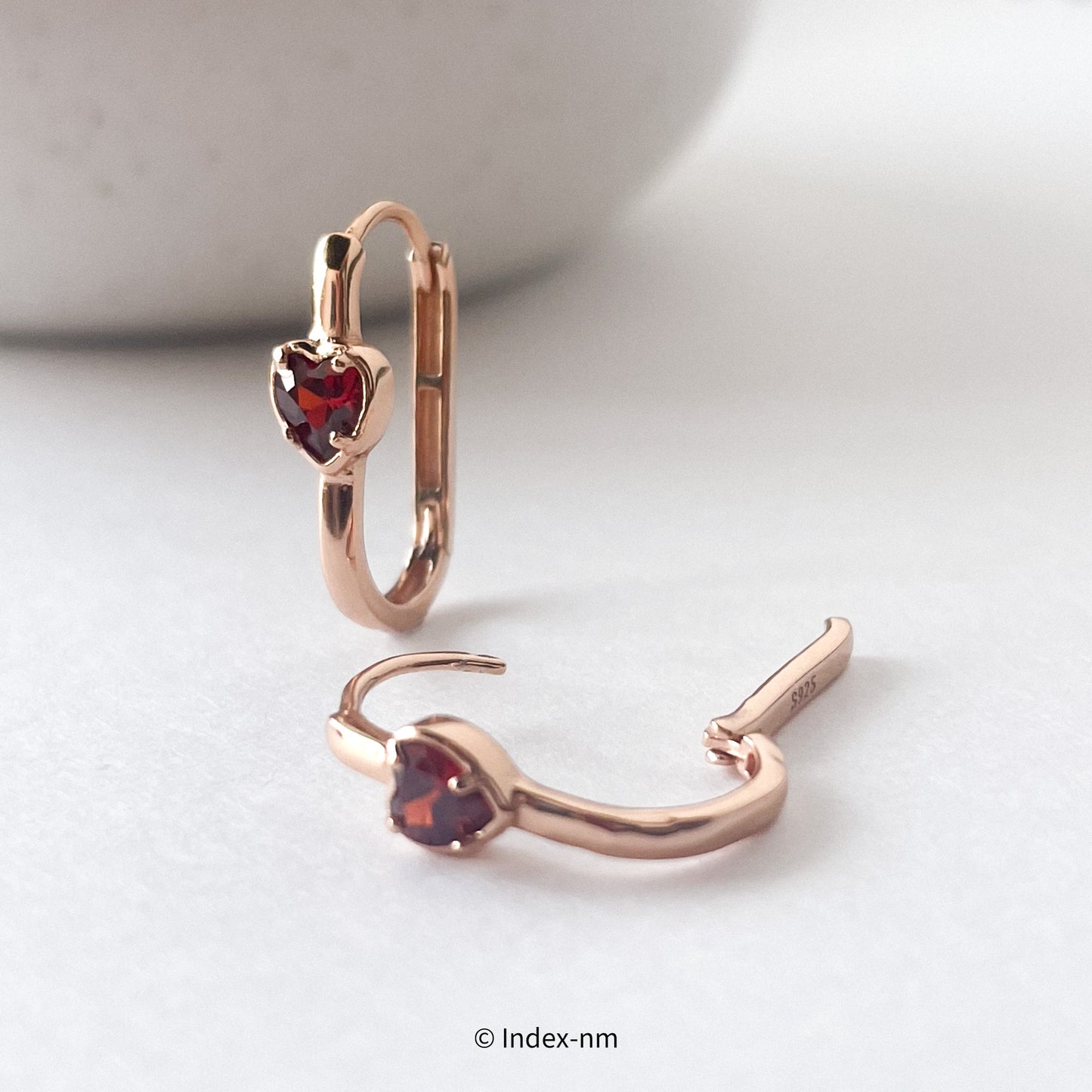 Rosy Love | Heart Hoops