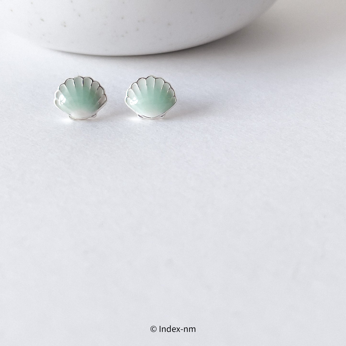 Tides | Mint Shell Studs