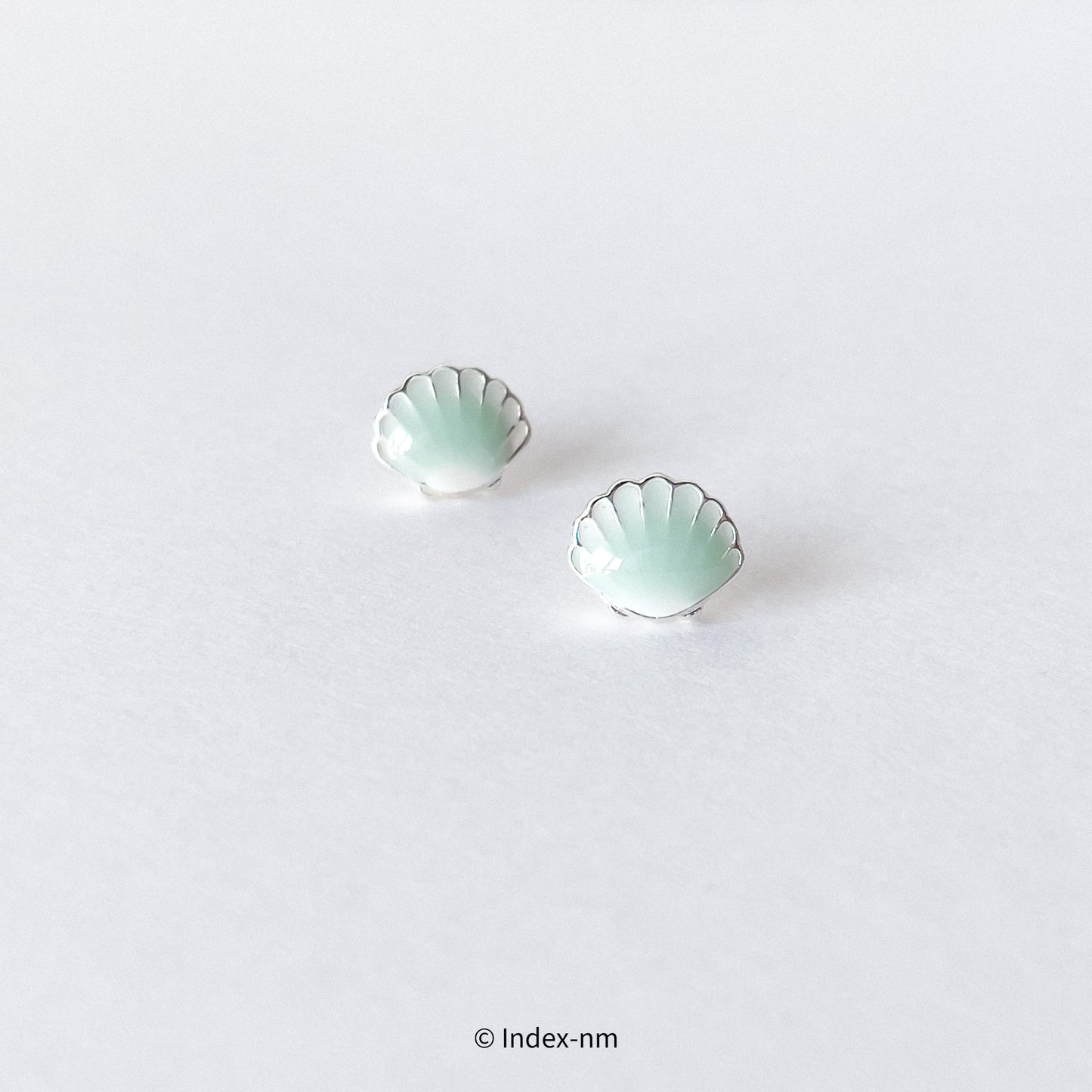 Tides | Mint Shell Studs