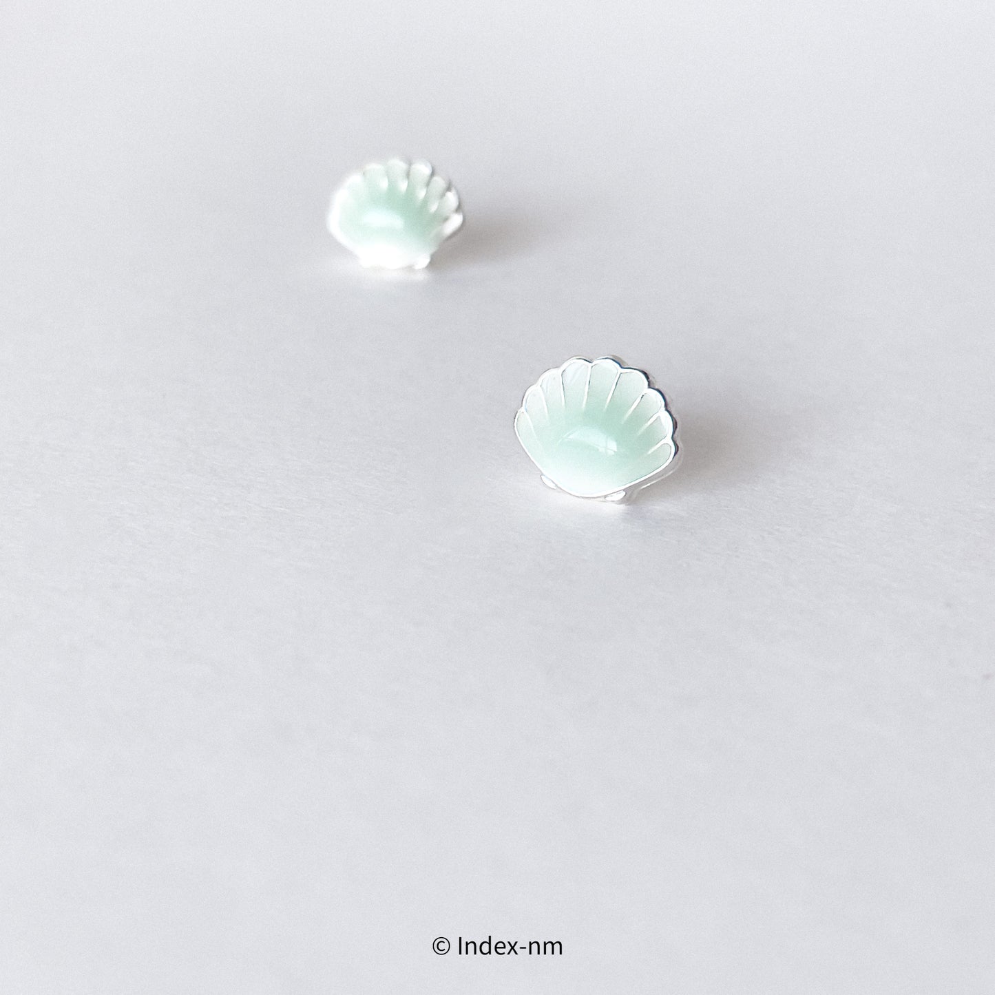 Tides | Mint Shell Studs