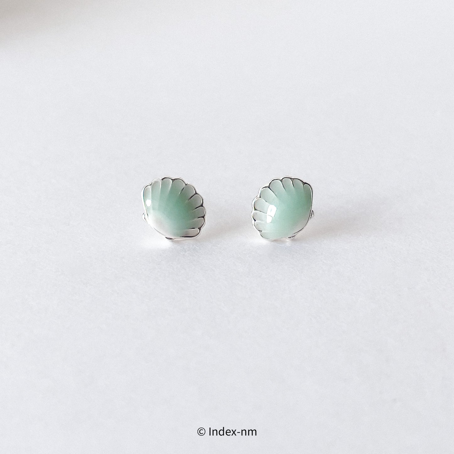 Tides | Mint Shell Studs
