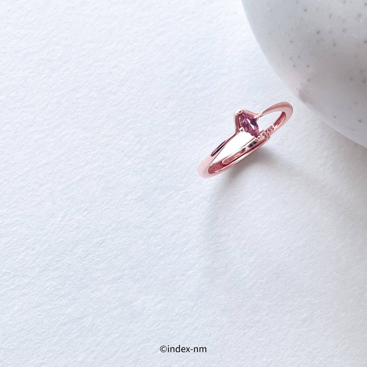 Rosette | Blush Drop Ring