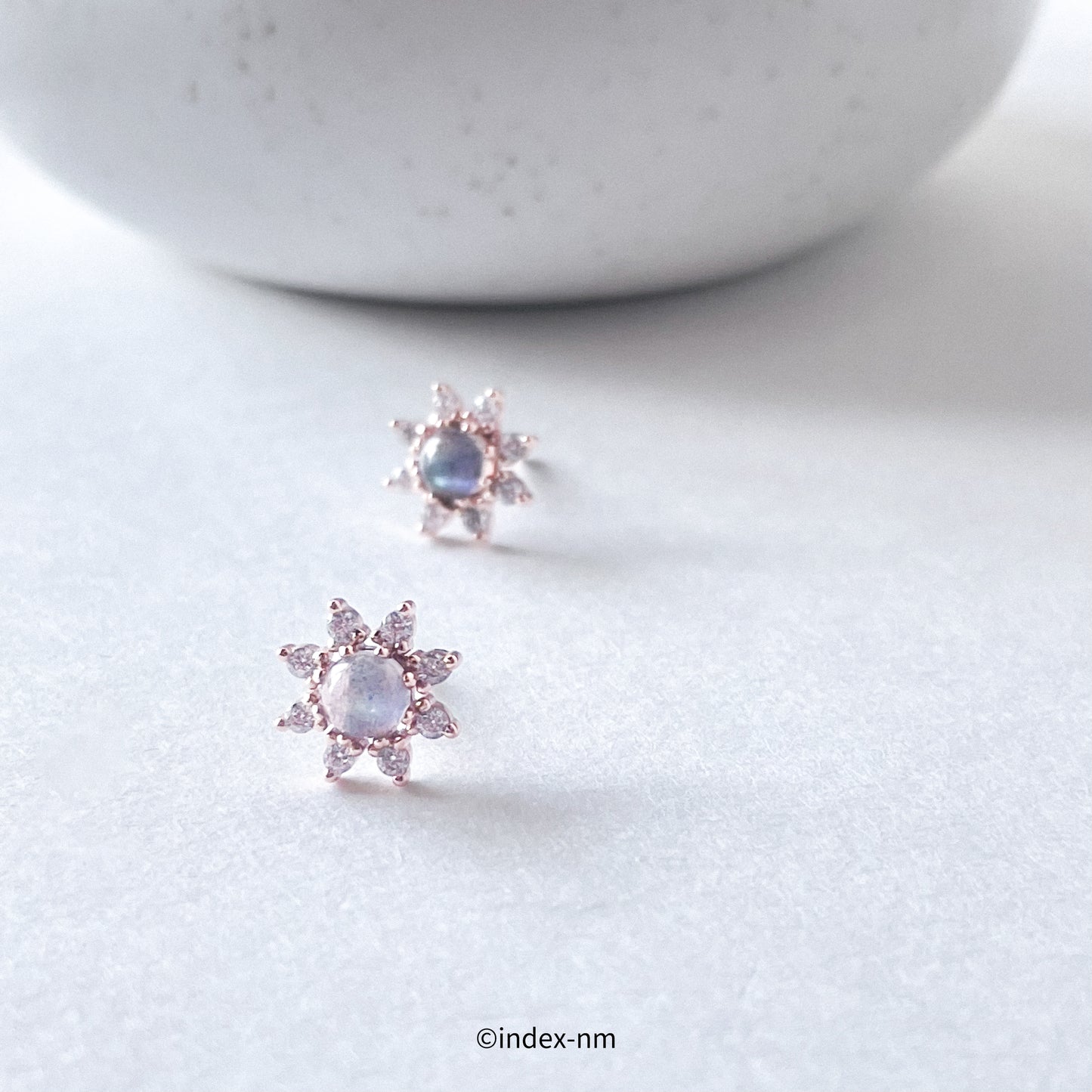Cosmic | Moonstone Star Studs