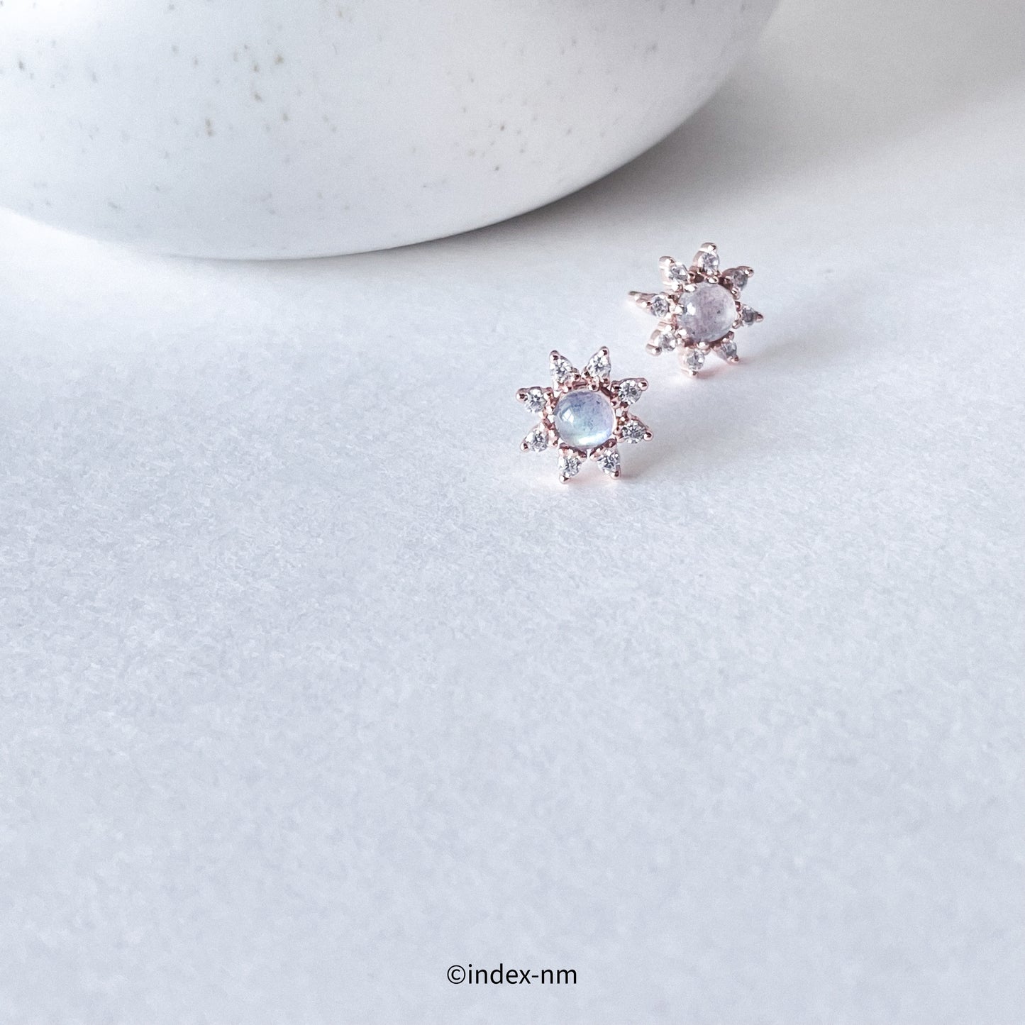 Cosmic | Moonstone Star Studs