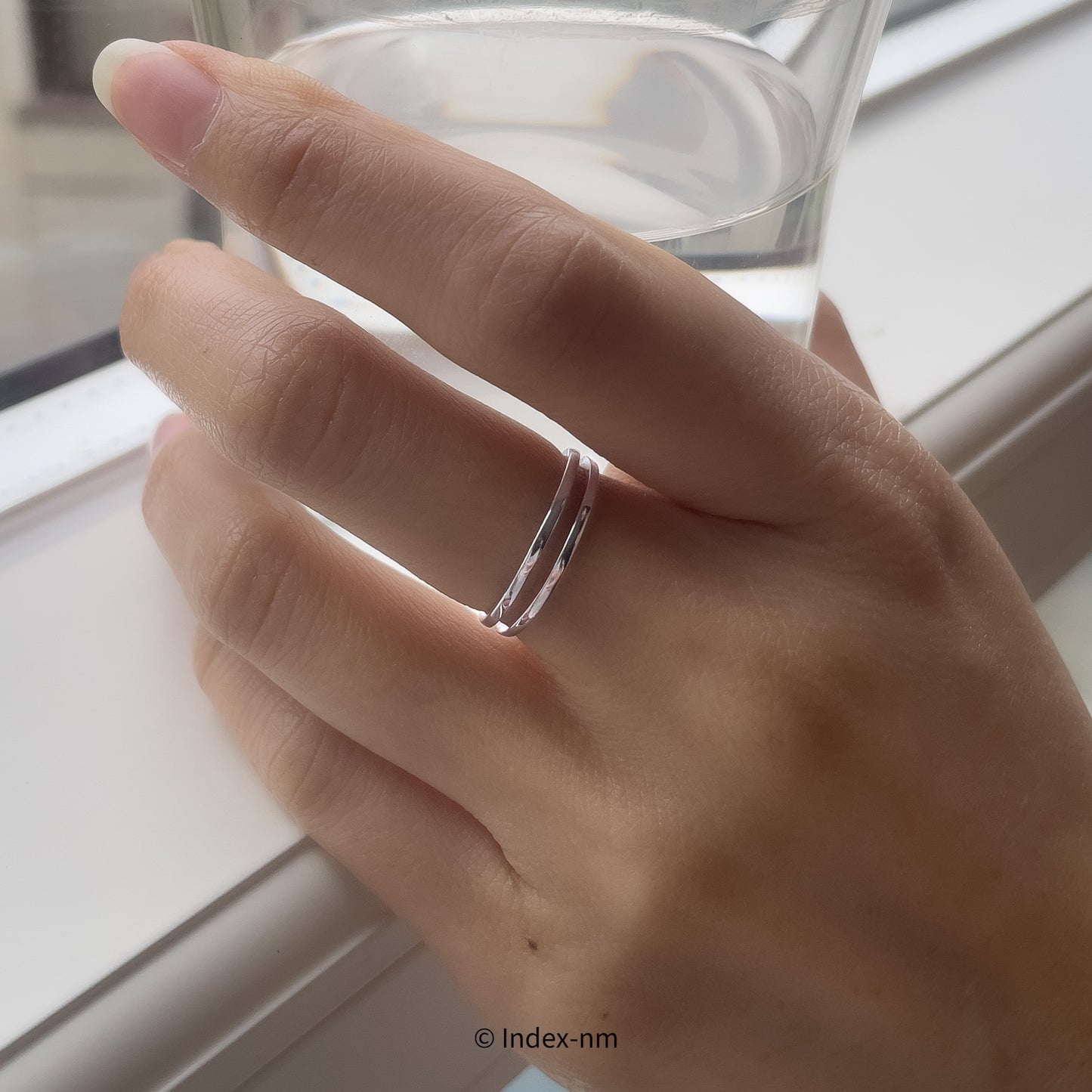 Double Layer Wire Sterling Silver Adjustable Ring