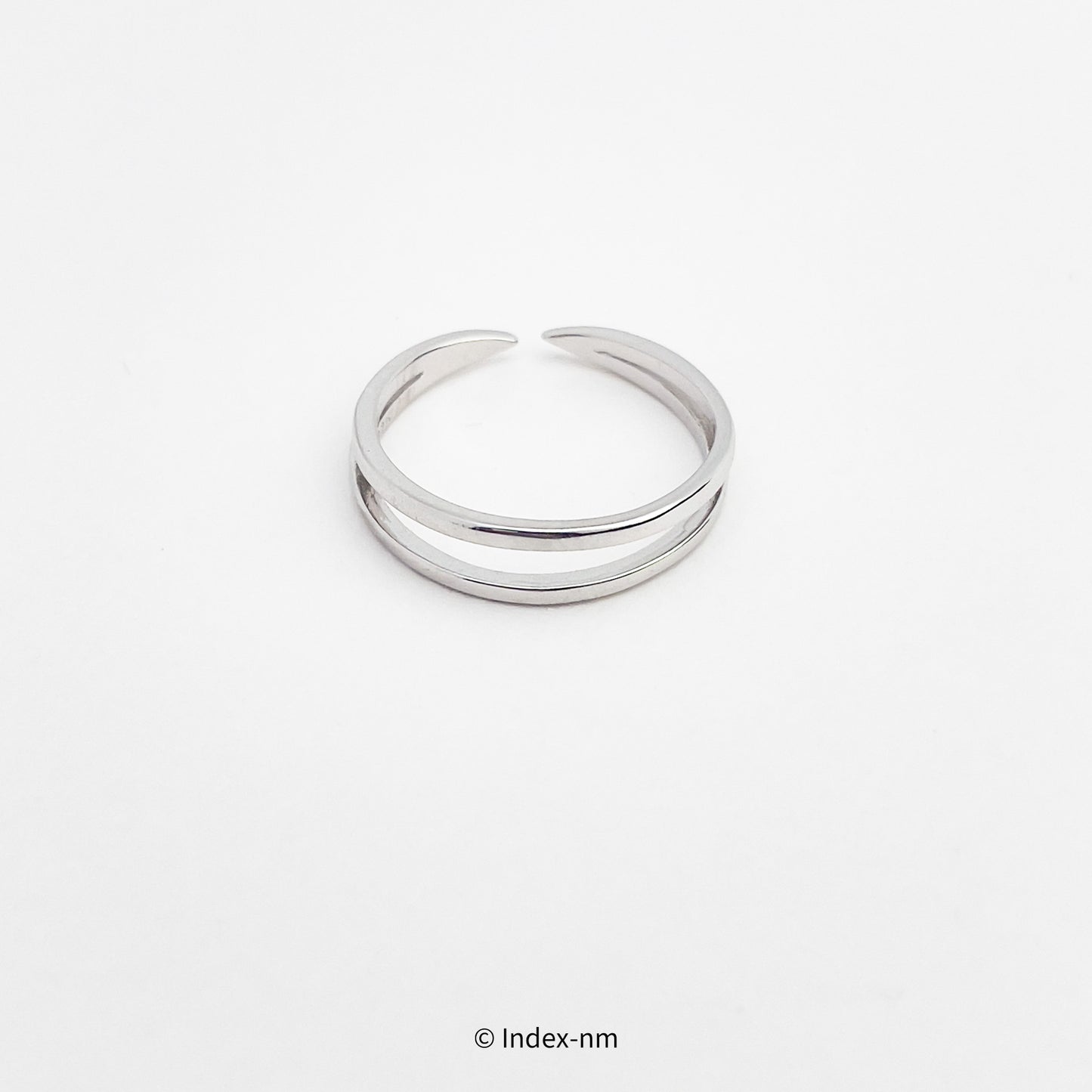 Double Layer Wire Sterling Silver Adjustable Ring