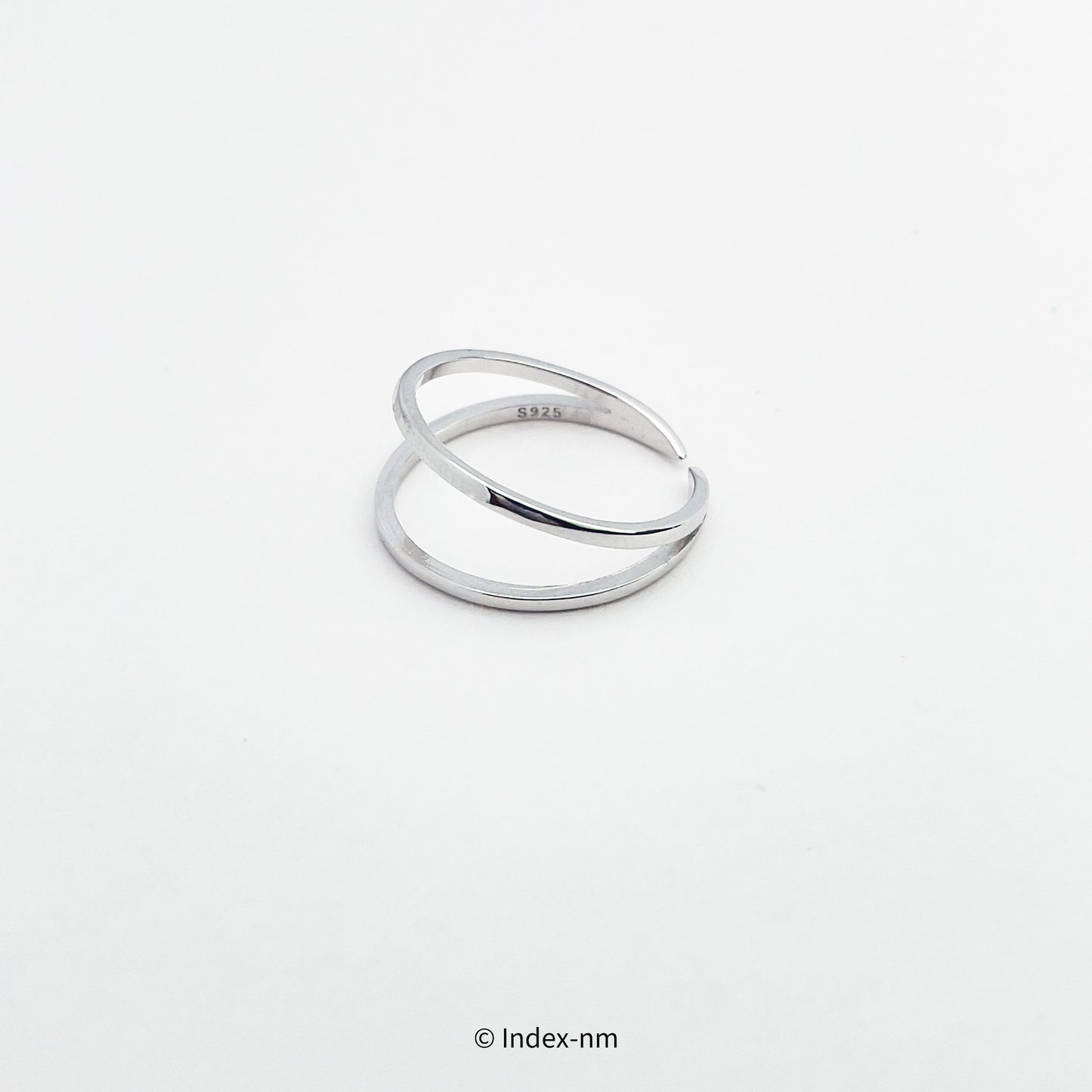 Double Layer Wire Sterling Silver Adjustable Ring