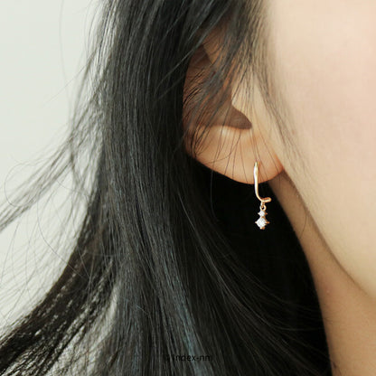 Dainty Simple Sterling Silver Drop Earrings