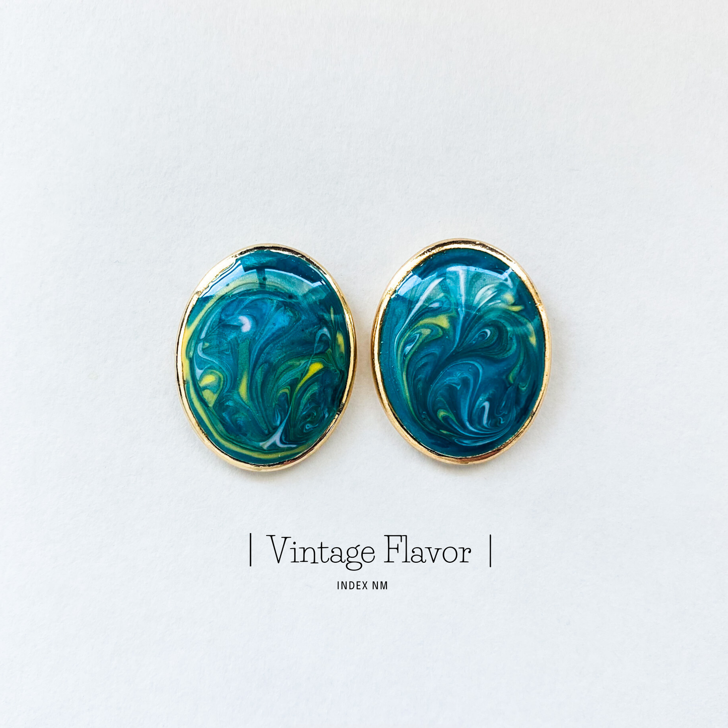 Chaos | Blue Oval Ink Studs