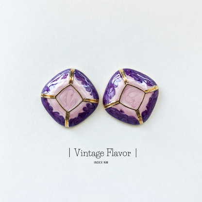 Lilac | Purple Layer Square Studs