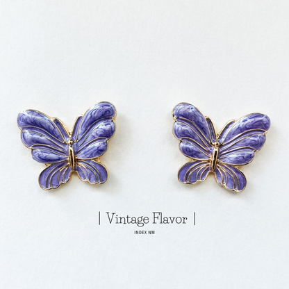 Mate | Purple Large Butterfly Studs