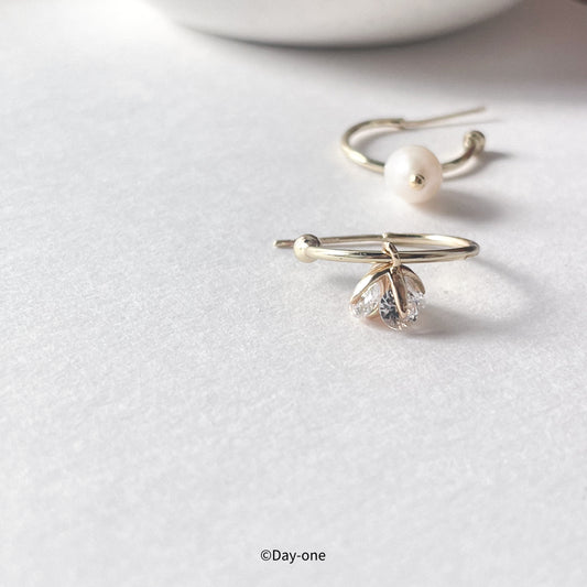 Lotus | Pearl Story Hoops