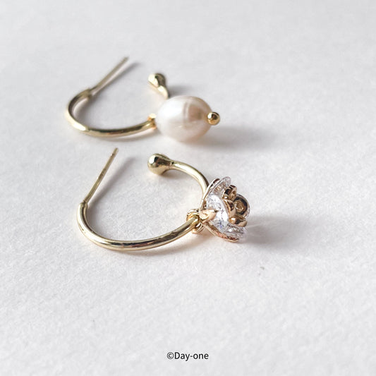 Lotus | Pearl Story Hoops