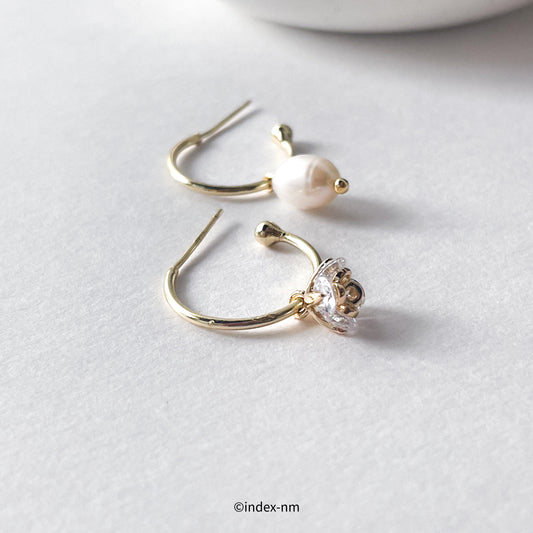 Lotus | Pearl Story Hoops