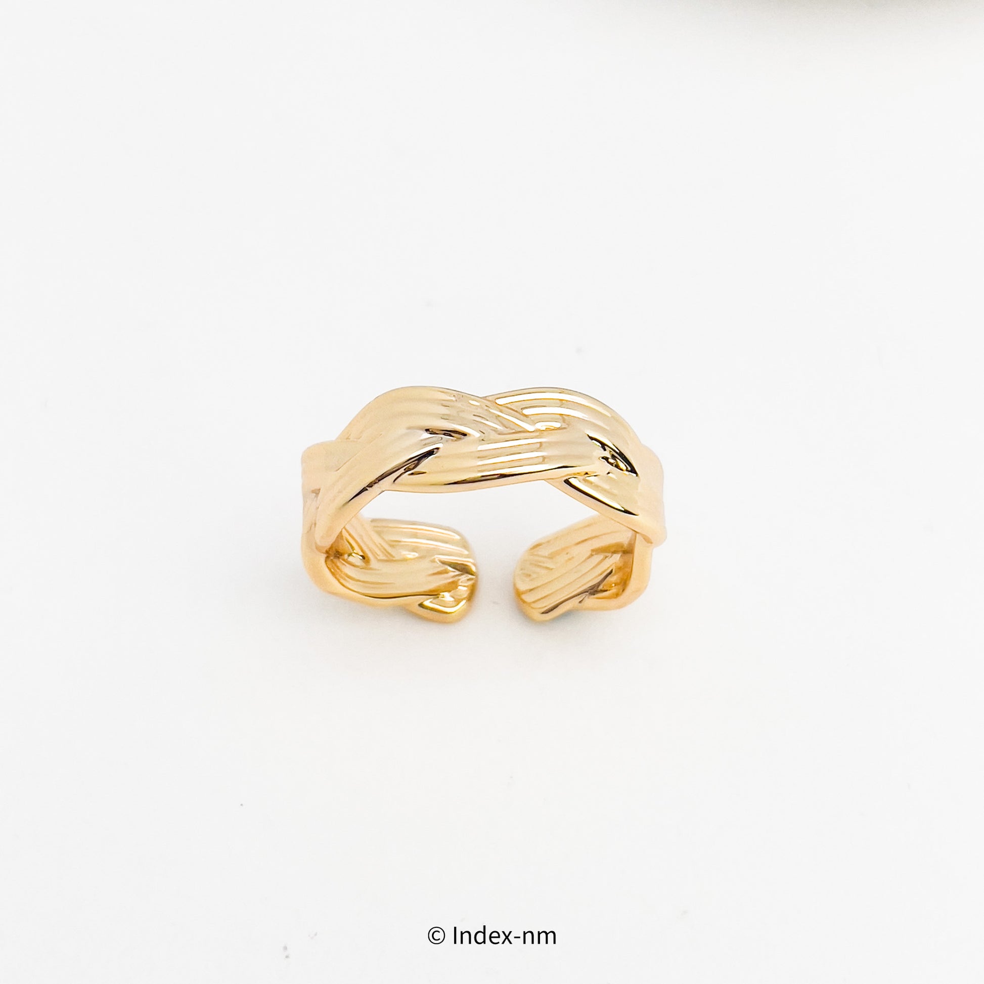 Minimalist Gold texture adjustable ring