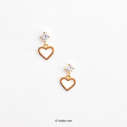 Tiny Heart Drop Earrings