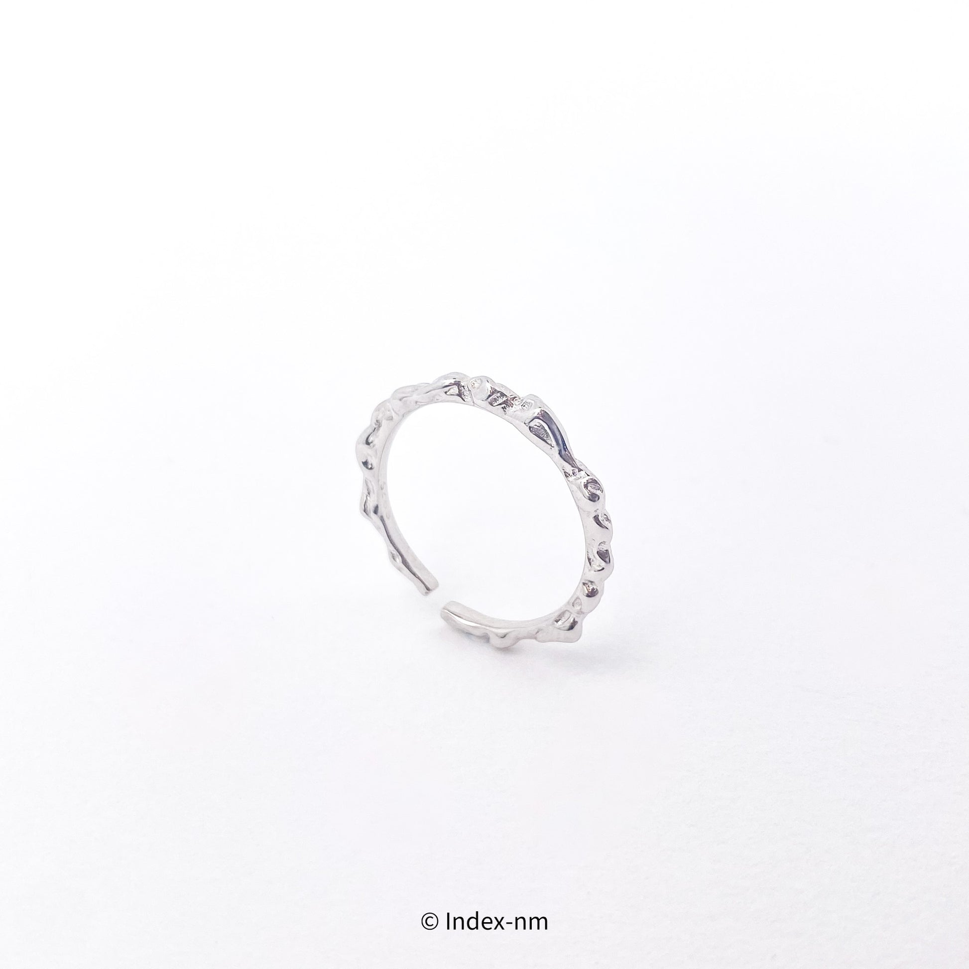 Simple Sterling Silver Texture Adjustable Ring