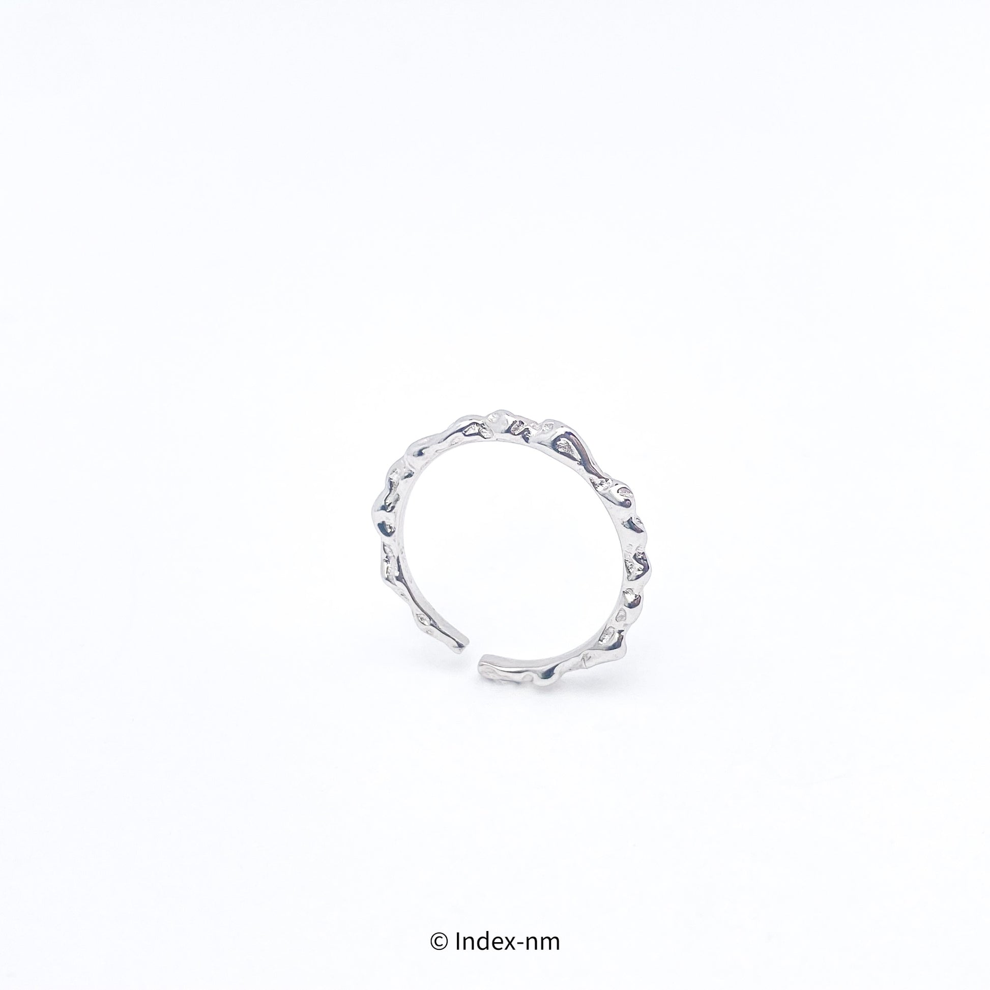 Simple Sterling Silver Texture Adjustable Ring
