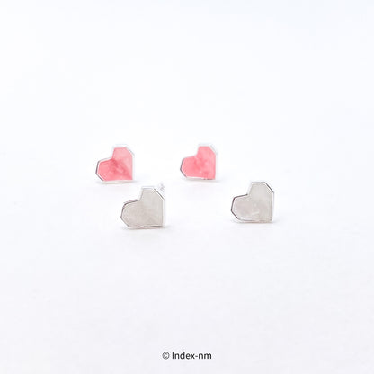 Dainty Sterling Silver Heart Studs Earrings