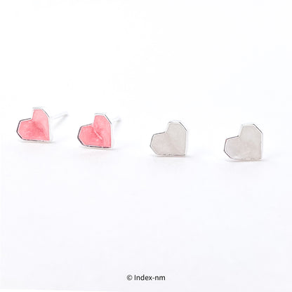 Dainty Sterling Silver Heart Studs Earrings