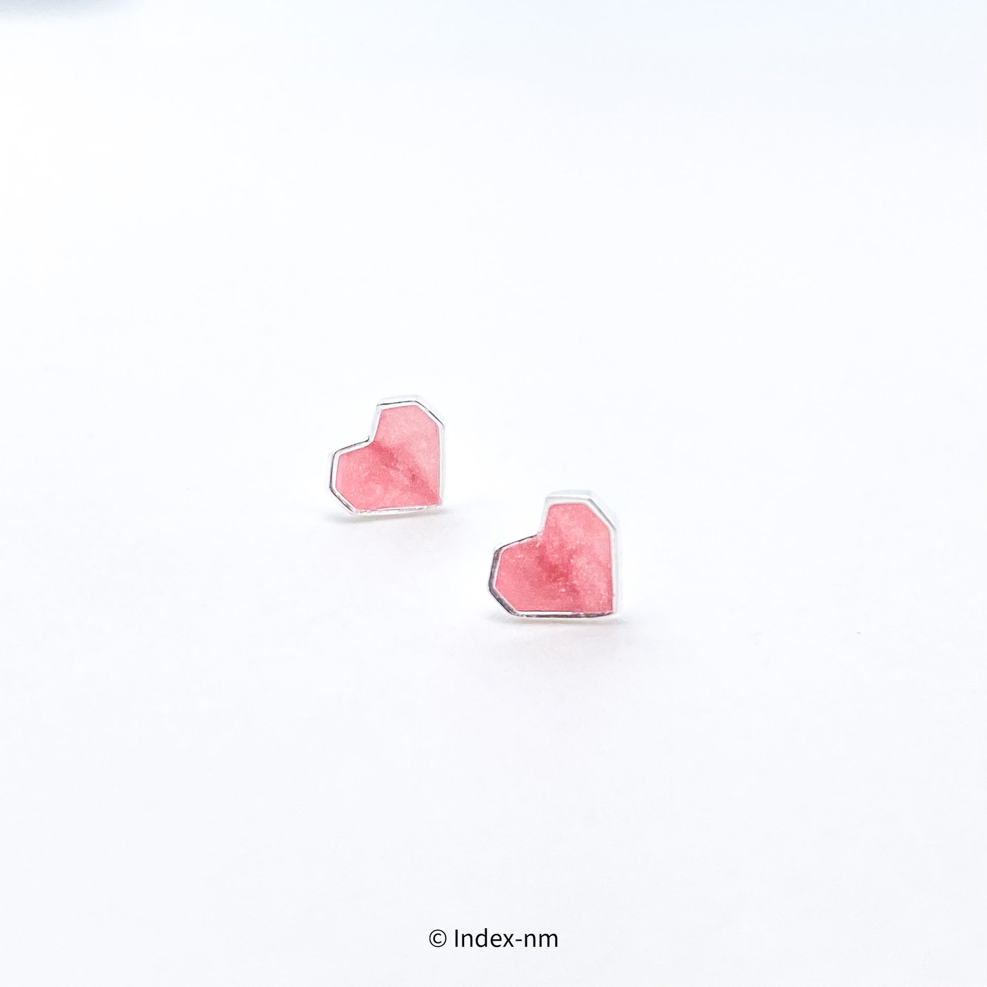 Dainty Sterling Silver Heart Studs Earrings