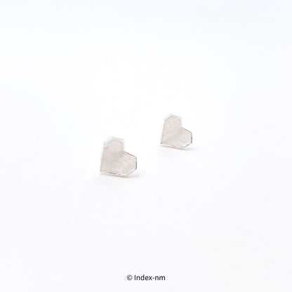 Dainty Sterling Silver Heart Studs Earrings