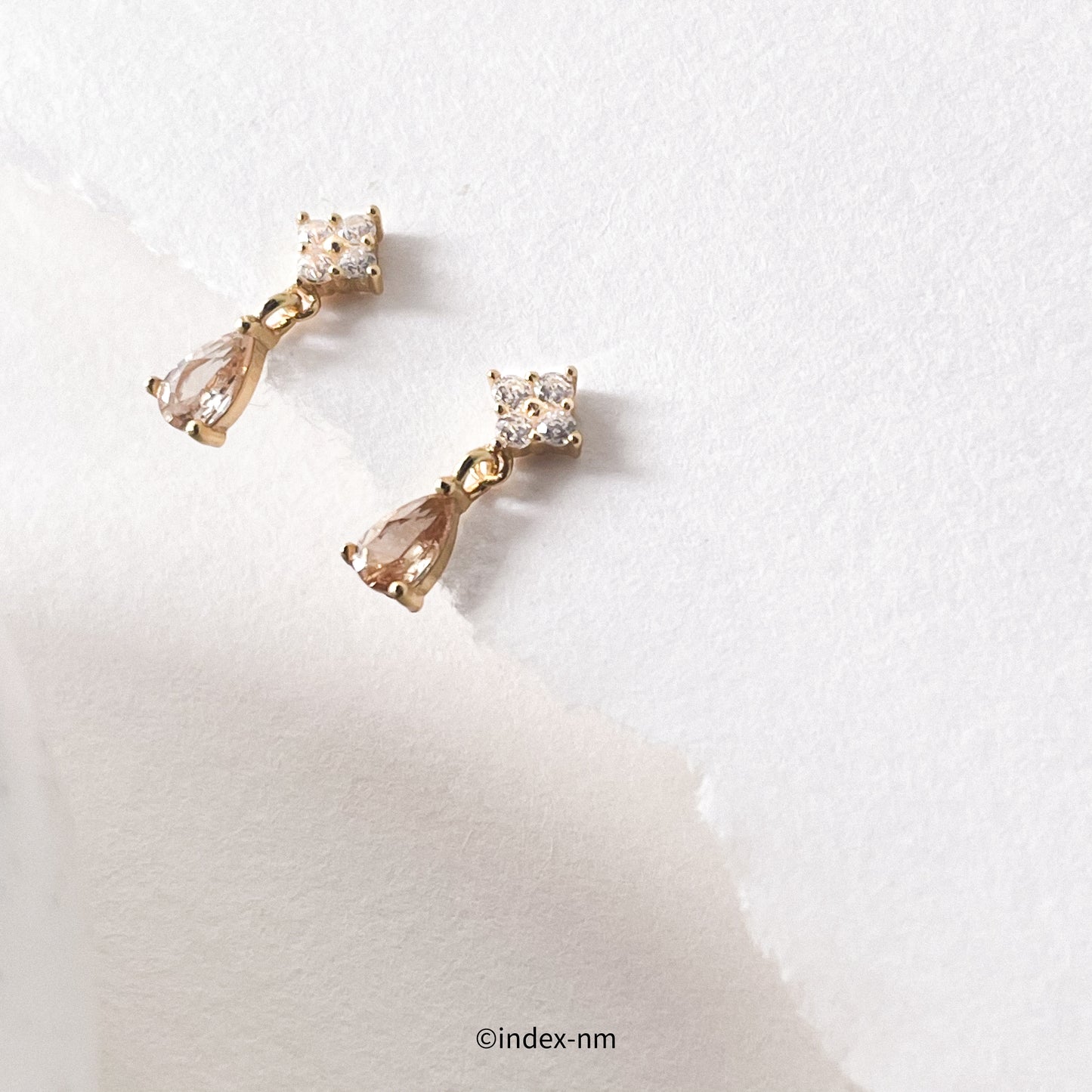 Morganite | Sunset Cascade Drop Earrings