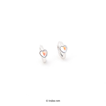 Moonstone Heart Shape Clip-on Earrings