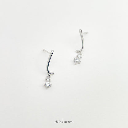 Dainty Simple Sterling Silver Drop Earrings