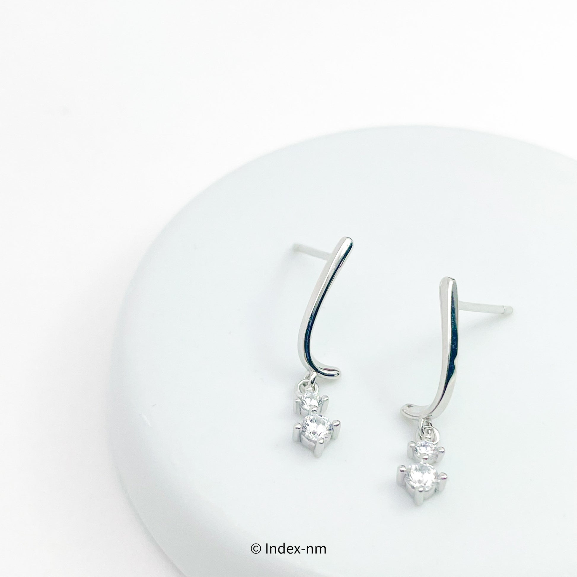 Dainty Simple Sterling Silver Drop Earrings