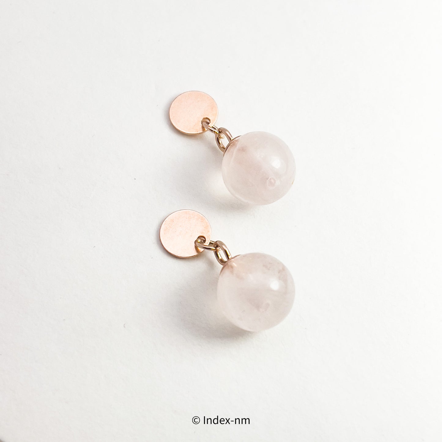 Dainty Pink Sterling Silver Drop Earrings