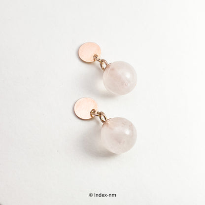 Dainty Pink Sterling Silver Drop Earrings