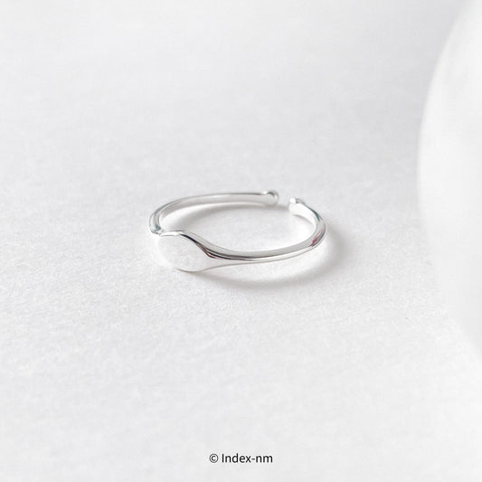 極簡純銀可調節戒指