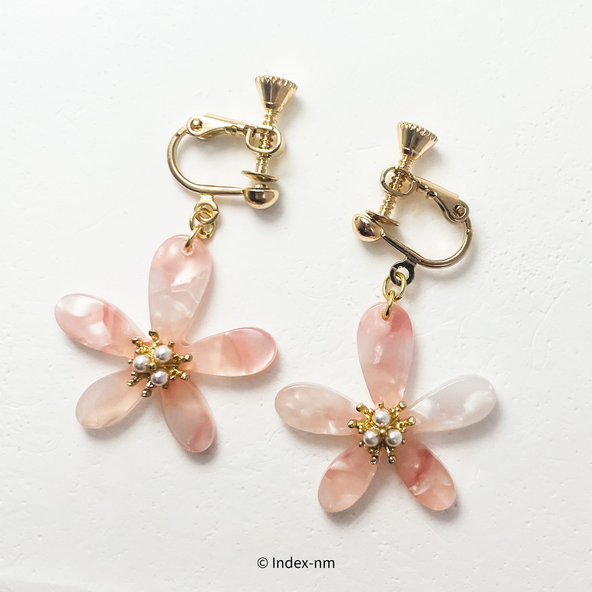 Summer Colorful Flower Drop Earrings / Ear Clip