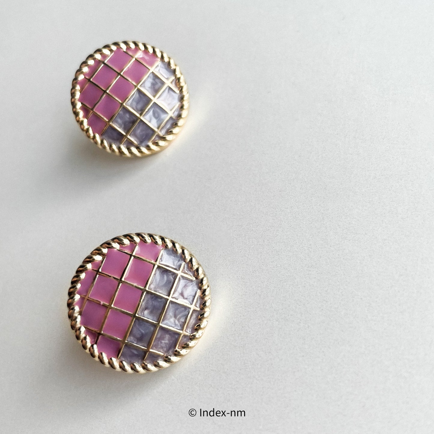 Girly | Pink & Purple Round Studs