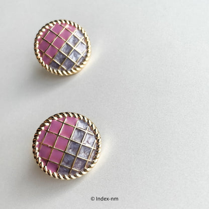 Girly | Pink & Purple Round Studs