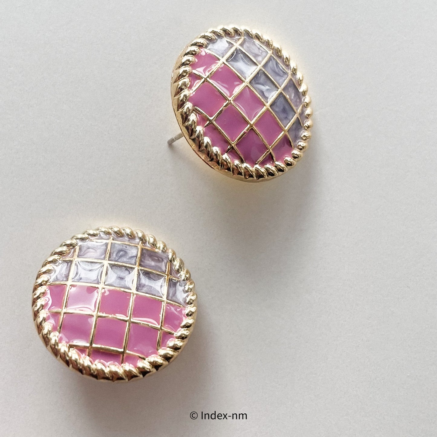 Girly | Pink & Purple Round Studs