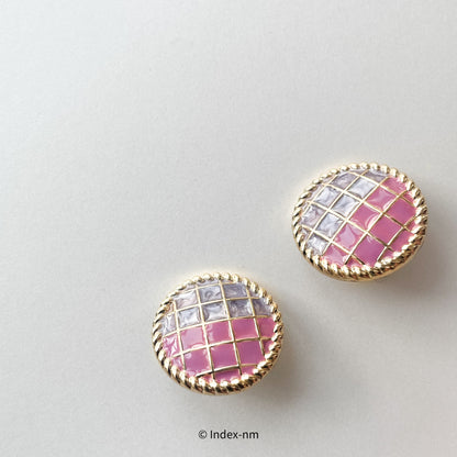 Girly | Pink & Purple Round Studs