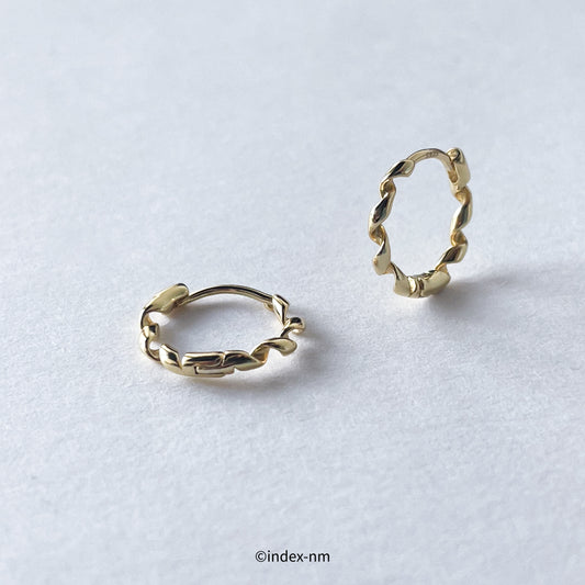 Helix | Twisted Gold Hoops