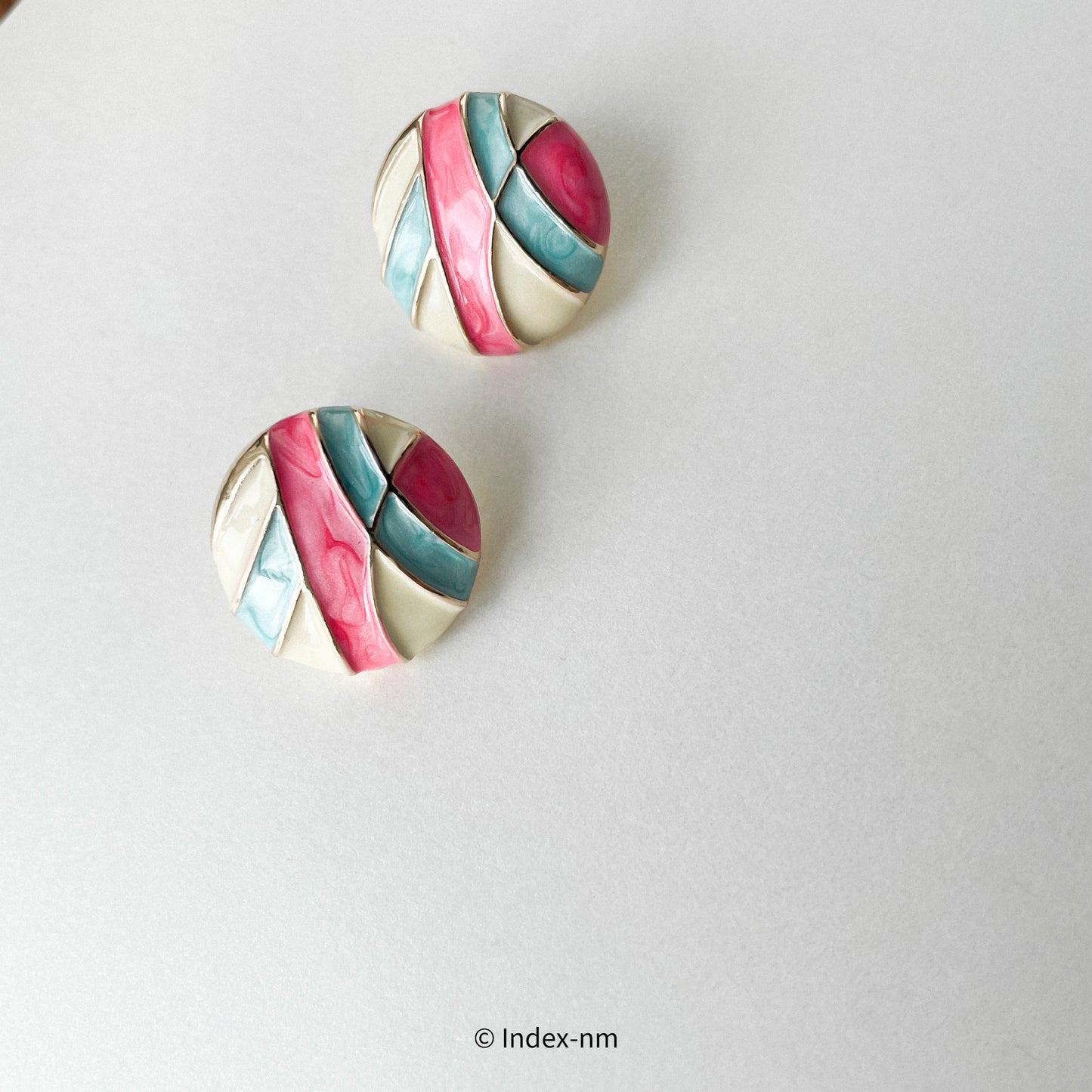 Iridescent | Colorful Round Studs