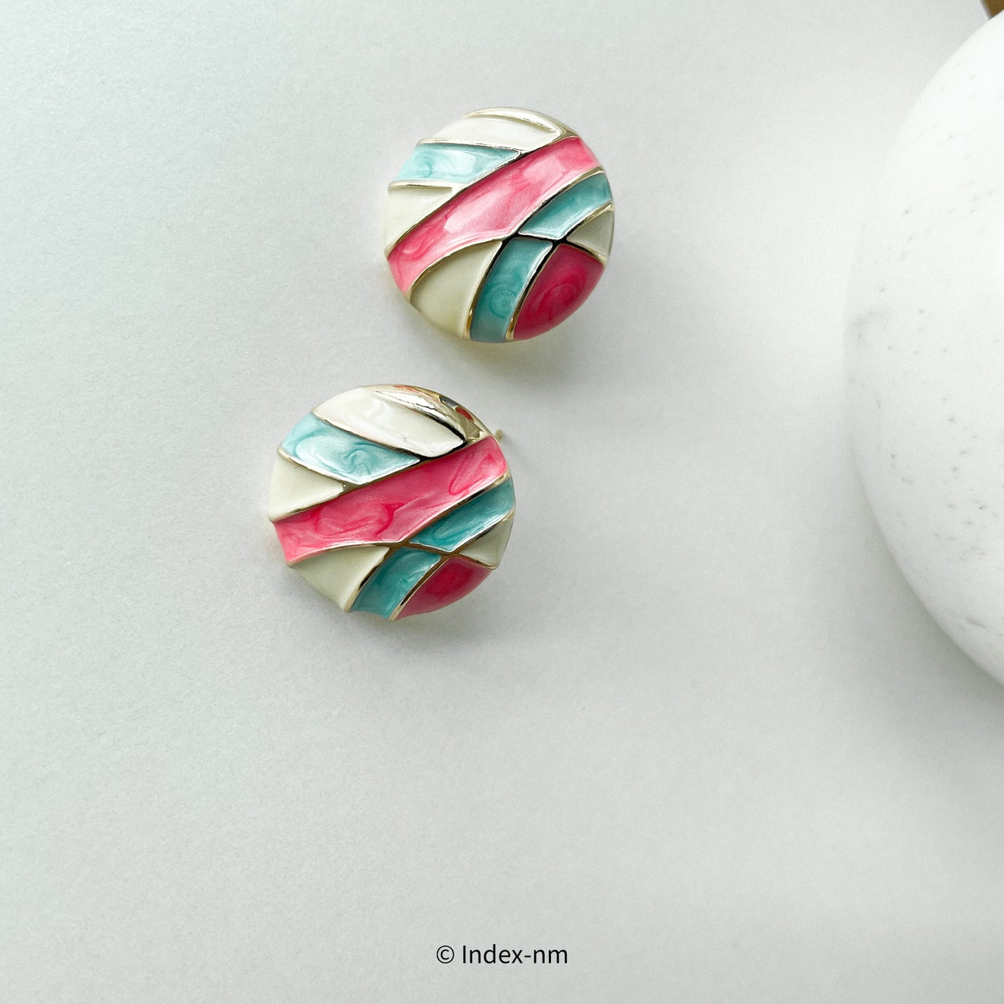 Iridescent | Colorful Round Studs