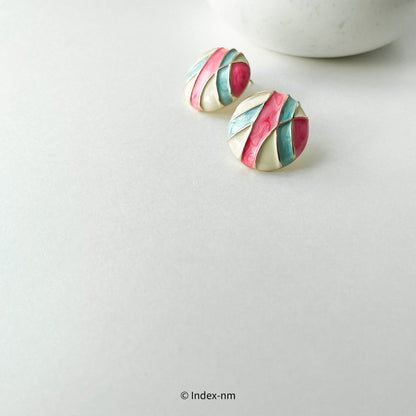 Iridescent | Colorful Round Studs