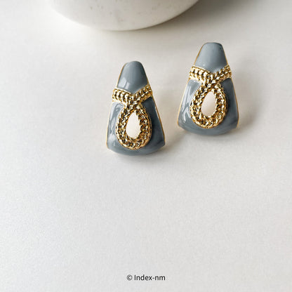 Dignity | Blue Enamel Ribbon Studs