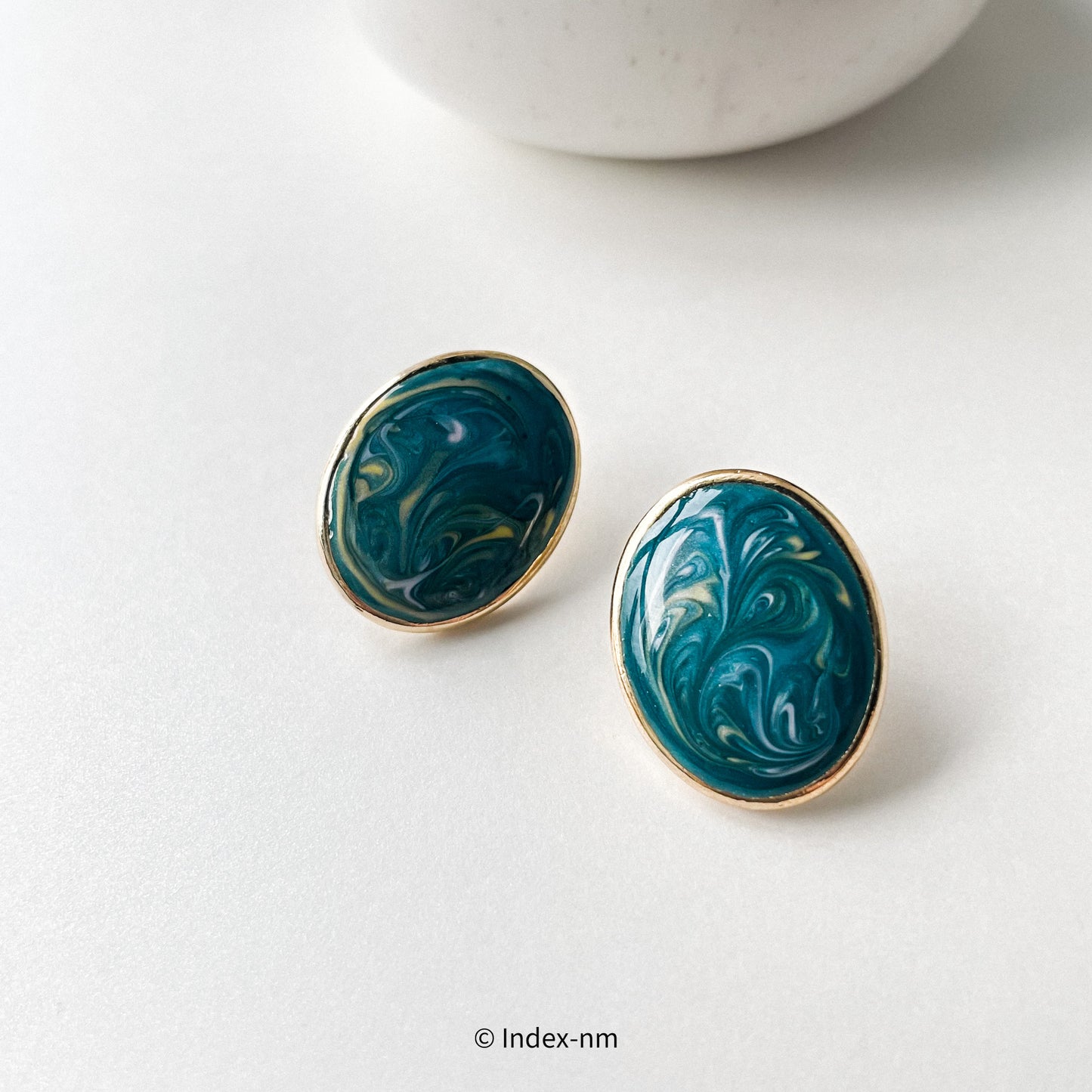 Chaos | Blue Oval Ink Studs