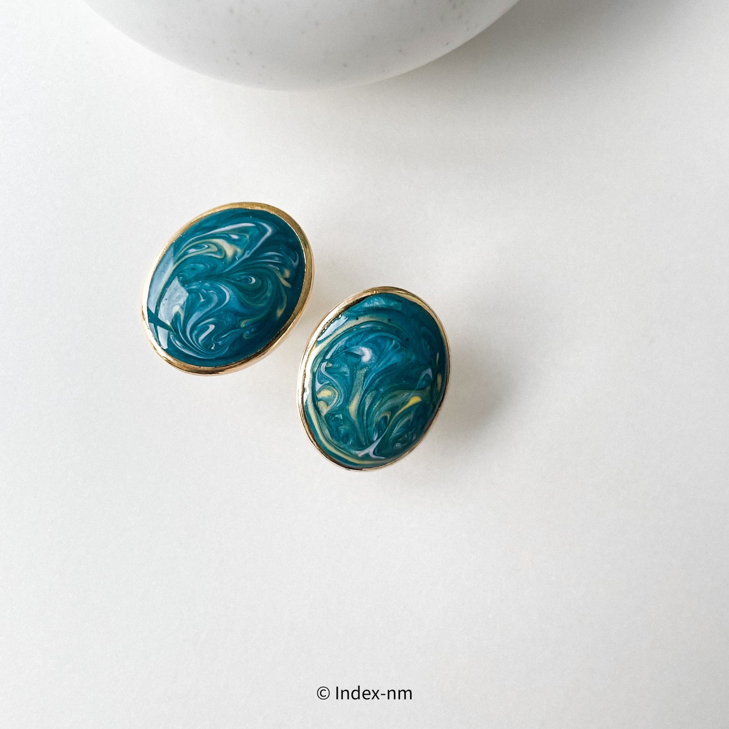 Chaos | Blue Oval Ink Studs