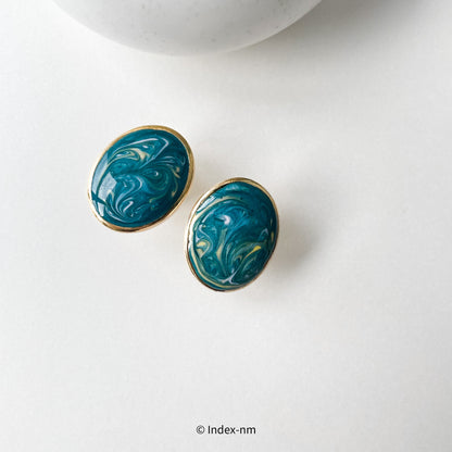 Chaos | Blue Oval Ink Studs